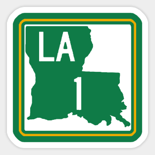 LA 1 - Green and Gold Sticker